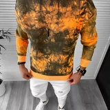 Bluza barbati oversize imprimeu orange K361 K7-4