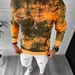 Bluza barbati oversize imprimeu orange K361 K7-4